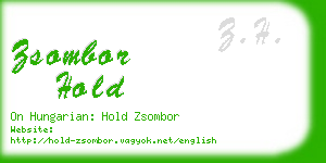 zsombor hold business card